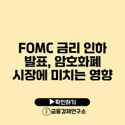 FOMC 금리 인하 발표, 암호화폐 시장에 미치는 영향