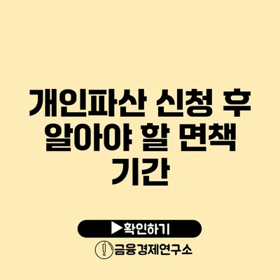 개인파산 신청 후 알아야 할 면책 기간