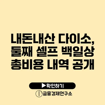 내돈내산 다이소, 둘째 셀프 백일상 총비용 내역 공개