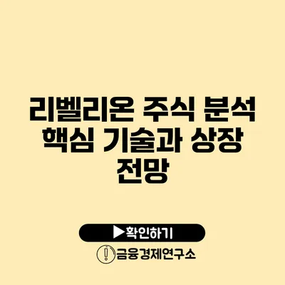 리벨리온 주식 분석 핵심 기술과 상장 전망