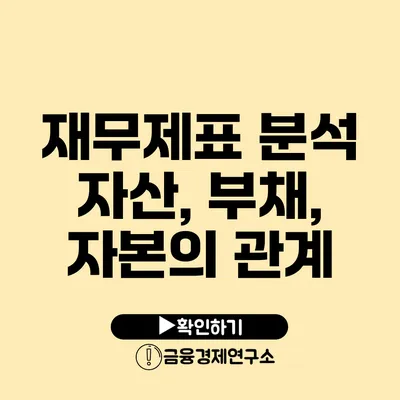 재무제표 분석 자산, 부채, 자본의 관계