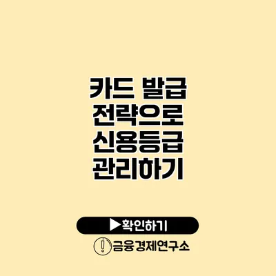 카드 발급 전략으로 신용등급 관리하기